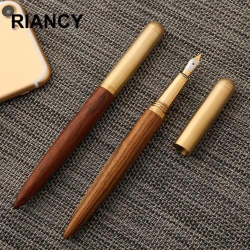Luxury Wood Fountain Pen High Quality Ink Pen Nib 0.7mm Caneta Tinteiro Stylo Plume Penna Stilografica Office For School 03839