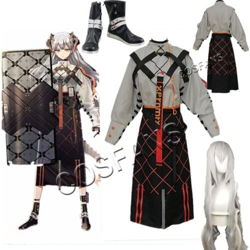 Game Arknights! SkyFire Saria Cosplay Costume Women Cute Dress Halloween Party Carnival Uniforms Custom Made Full Set Wigs shoes