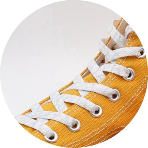 Coolstring 8MM Marble Pattern Heat Transfer Printing Shoelaces Grey White Flat Canvas Shoe Cords Men Women Sneakers For Custom
