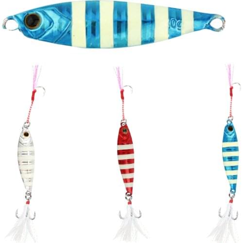 Glow Jigging Fishing Lure 10g/15g/20g/30g/40g/60g Artificial Hard Bait Small Metal Shore Cast Jigs Shore Casting Metal Jig Bait