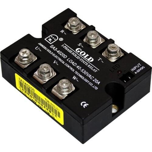 SA34030D SSR3-30DA 3phase ssr 30a ssr 30a three phase DC to AC Solid State Relay 480vac 32vdc