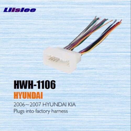 Plugs Into Factory Harness For Hyundai For Kia Cerato 2015 2016 2017 2018 Radio Power Wire Adapter Stereo Cable Male DIN To ISO