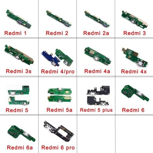 Charger USB Connector Port Dock Charging Flex Cable For Xiaomi Redmi 1s 2 3 4 4a 4x 5A 5 6A 6 Pro Plus Charger PCB Flex