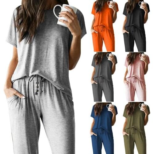 Women Casual 2 Piece Outfit Long Pant Set Sweatsuits Tracksuits