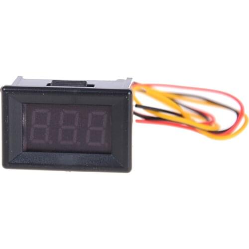 1PC Mini Digital Voltmeter DC 100V 10A Panel Amp Volt Voltage Current Meter Tester Red Dual LED Display 3 wires