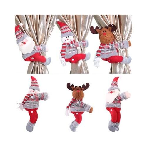 1Pcs Christmas Decoration Curtain Holder Tieback Home Decor Curtains Clip Room Accessories 2020 Christmas Gifts New Year 2021