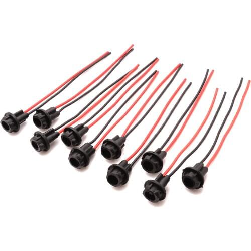 10pcs T10 W5W Car Wedge Light Bulb Socket Connector Holder Extension LED Lamp Bulb Base Holder Socket Wedge Base Light Bulb plug