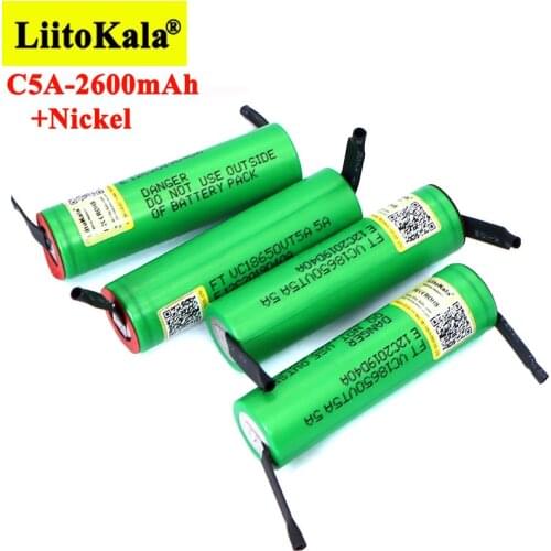 2021 Liitokala VTC5A 2600mAh 18650 Lithium Battery 30A Discharge 18650VTC5 for power bank batteries+ Nickel Sheets