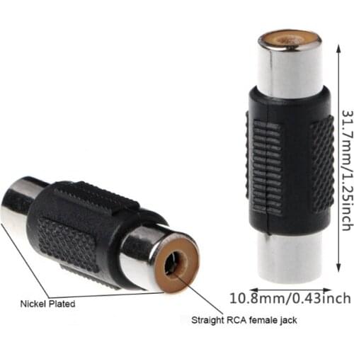 5 Pcs RCA Female to RCA Female Video Cable Jack Plug Adapter Connector New