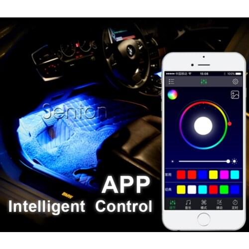 Car Styling APP Control Interior Neon Lamp For Audi A3 A4 B6 B8 B7 B5 A6 C5 C6 Q5 A5 Q7 TT A1 S3 S4 S5 S6 S8 Accessories