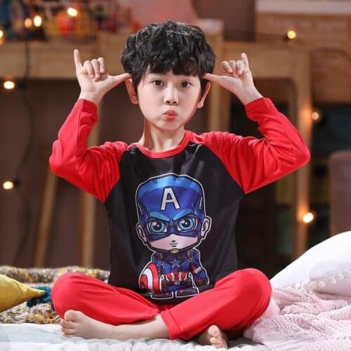 Disney Spiderman Princess Sophia Childrens Pajamas Boys Girls Long Sleeve Cute Cartoon Set Big Kids Kids Children Homewear