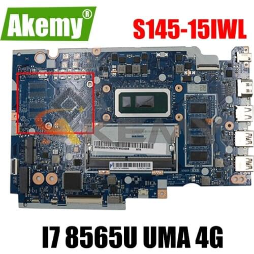 For Lenovo Ideapad S145-15IWL / V15-IWL portable motherboard NM-C121 with CPU i7 8565U UMA 4G FUR 5B20S41723, Test OK Mainboard