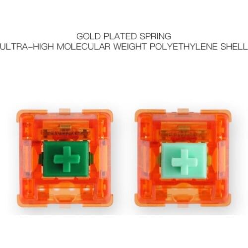 Gamer For Mechanical Keyboard EQUALZ Tangerine V2 Switches 5 Pins 62g 67g Ranslucent Linear Axis Customize