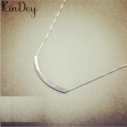 Kindey Bohemia Real Silver Color Chains Line Necklaces For Women Wedding Jewelry Gift Boho Necklace