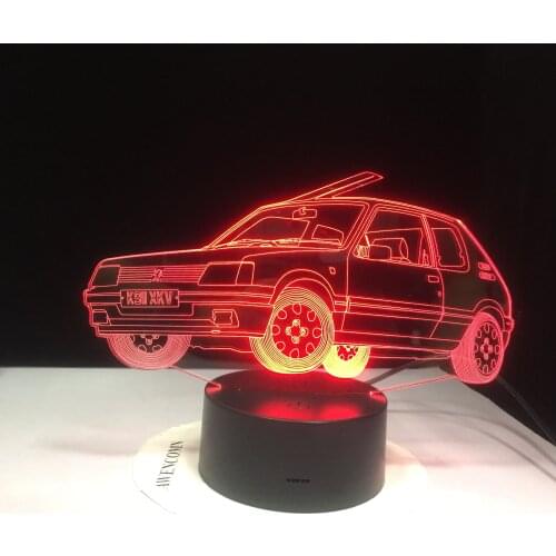 Creative 3D Lamp Night Light Supper Car Ferrari Table 7 Colors Changing Desk Lamp Novelty Led Night Lights Dropshipping