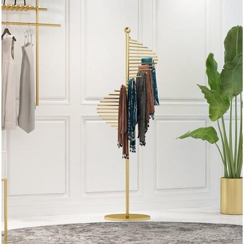 Creative scarf rack hanging scarf display shelf landing clothing store shawl scarf display shelf multi-layer round