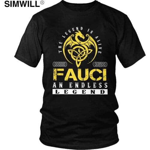 Legend Is Alive Fauci Tee Tops Men Cotton American MVP Hero T Shirt Vintage Short Sleeved Crew Neck Doctor Dr Fans Gift T-Shirt