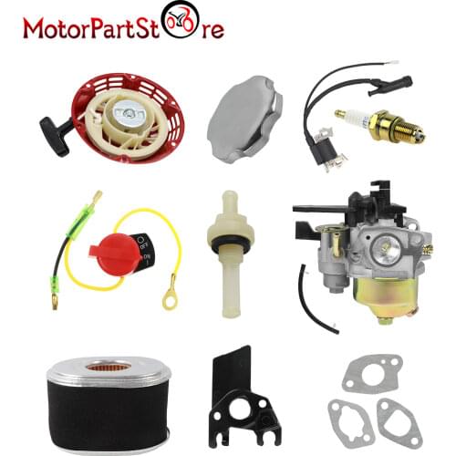 Carburetor Ignition Coil Recoil Starter Air Filter Spark Plug Kit For Honda GX160 GX200 5.5HP 6.5HP Small Engine Generator Motor