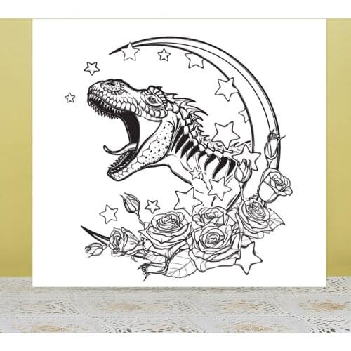 AZSG Dinosaur Clear Stamps For DIY Scrapbooking/Card Making/Album Decorative Silicone Stamp Crafts