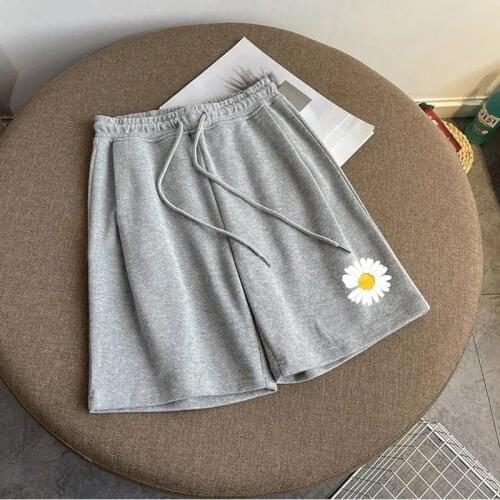 S-5XL 100% Cotton Harajuku High Waist Sports Shorts Casual Loose Fitness Sweatpants 2021 Summer Women Clothing Cycling Shorts