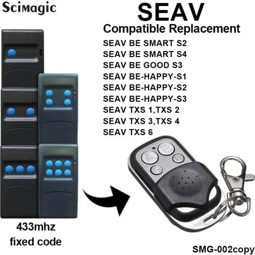 SEAV TXS 1, 2, 3, 4, 6 Remote Control Duplicator 433.92MHz SEAV BE HAPPY S1,HAPPY S3,BE SMART S2 command transmitter