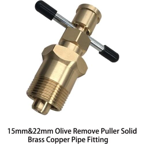15mm and 22mm olive puller removal tool solid brass copper pipe joint