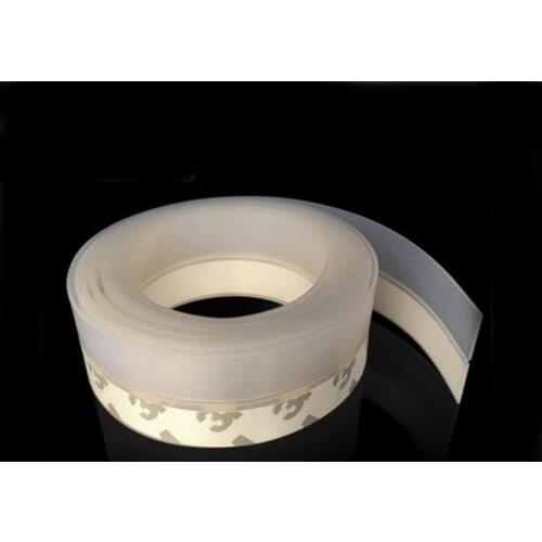 25mm width windproof transparent silicone rubber bar door window bottom sealing strip self adhesive tape weatherstrip