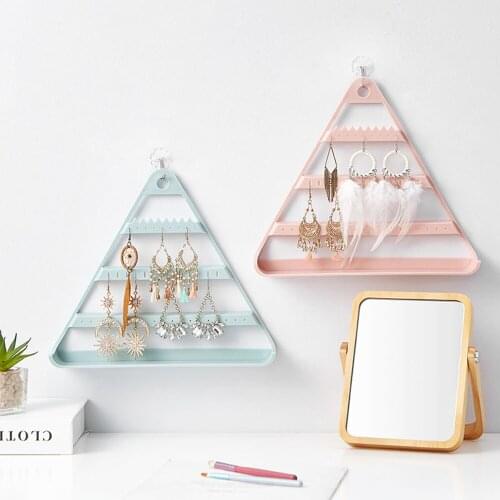 Jewelry Storage Rack ABS Plastic Earring Necklace Display Holder Household Hangable Jewelry Finishing Hanging Rack Organizer