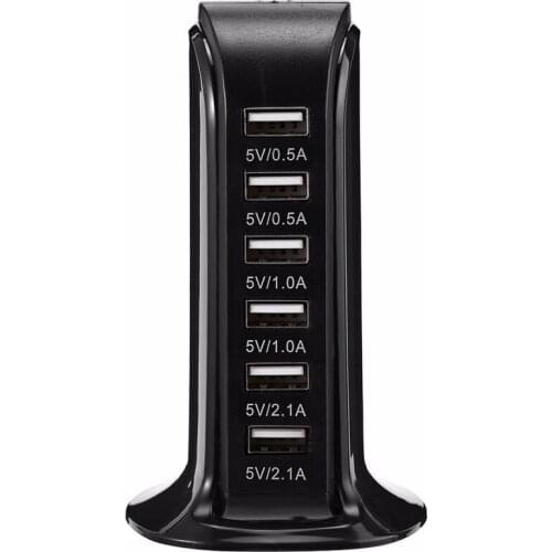 Universele 6 Poorten USB Rapid Opladen Socket 6A 30 W Muur Charger Travel Plug Desktop USB HUB Splitter Multi Poort Telefoon Cha