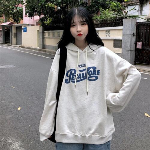 Korean Style Women Hoodies Sweatshirts Loose Outerwear Women Girl Students