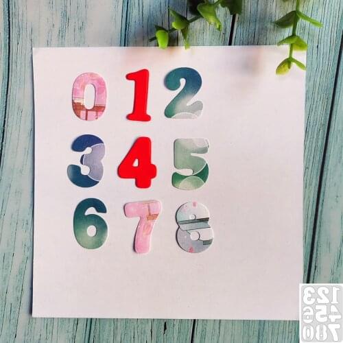 0-9 Arabic Numbers Dies Metal Cutting Dies New 2021 Scrapbooking Stencil Template Decoration Craft Dies Cut for Card Making