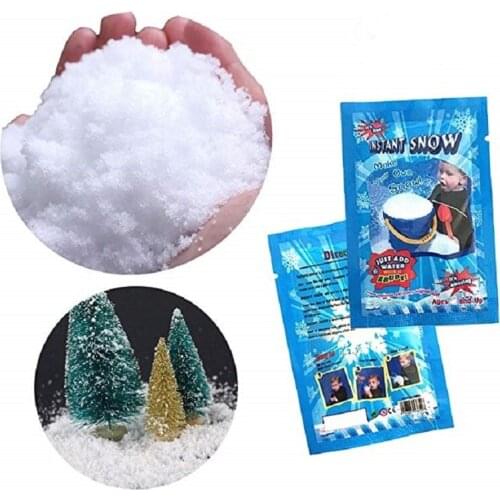 10pcs Instant Snow Powder Fake Snow Artificial Snow Fluffy Snow Super Absorbant DIY Cloud Slime for Frozen Christmas Party Decor