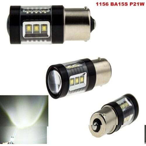 2 AMPOULES 16 LED CREE Chips 80W 950 LM ARRIERE RECUL 1156 382 P21W R5W R10W BLANCHE/Rouge CANBUS ODB Blanc