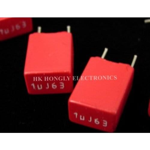 20PCS MKS2 63V 1UF 1.5UF 2.2UF 3.3UF 4.7UF 1U 1U5 2U2 3U3 4U7 P=5mm Film Capacitor