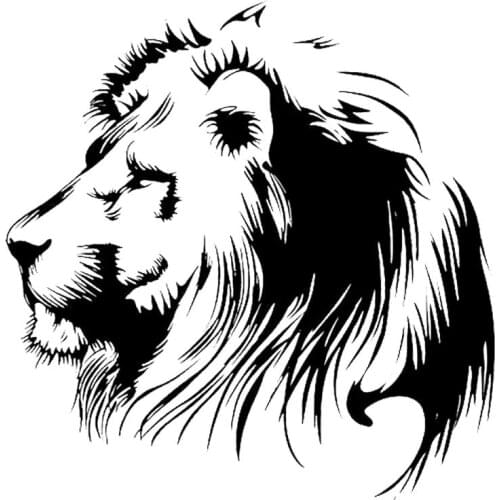 20X20CM Meditation Lion Vinyl KK Decals Car Sticker Motorcycle Individualization Car-styling