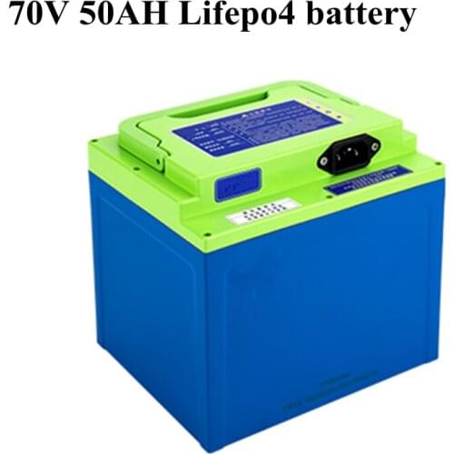 70v 50Ah 22S Lifepo4 IP65 for Electric Vehicle Solar Energy Bicycle Bike Ebike Scooter+ 10A Charger+free Shippin