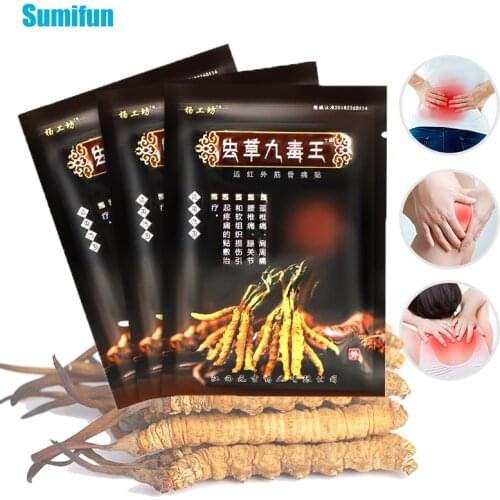 8/24/48Pcs Cordyceps Extract Pain Relief Patch Rheumatoid Arthritis Joint Pain Cervical Spondylosis Knee Back Body Massage Paste