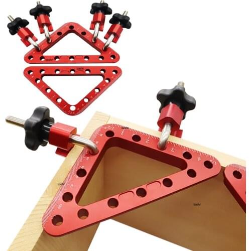 45/90 Degrees Aluminium L-Shaped Auxiliary Fixture Clip Carpenters Square Ruler Splicing Board Positioning Panel Clamp Ruler