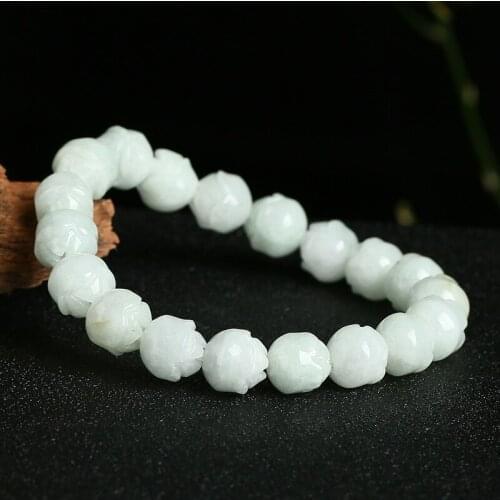 Natural Emerald 10MM Orchid Beads Elastic Bracelet Jade Round Necklace Jewellery Fashion Man Woman Luck Amulet New