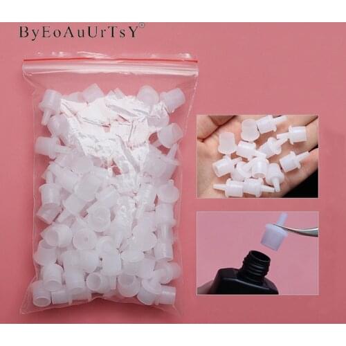 Bottle neck Eyelash Extensions 20pcs Glue Bottle Stopper Eyelash Growth Liquid Container Sealing Replacement Head Special Plug