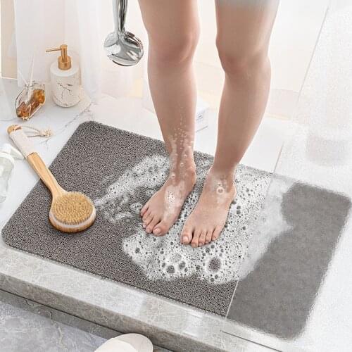 Household Bath Mats PVC Non-slip Bathroom Carpet Modern Minimalist Super Soft Absorbent Rugs Kitchen Toilet Floor Decor Washable
