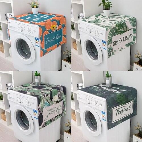 Nordic Top Roller Washing Machine Cover Dust Protection Cover Refrigerator Sunscreen Dust Cover Microwave Oven Cover Cloth