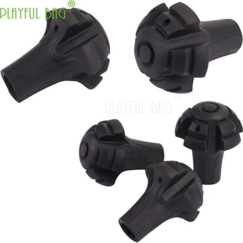 PLAYFUL BAG Outdoor activities lovers Alpenstock foot cover rubber shoe foot cover round foot cover fitting 5.5cm spares ZK19