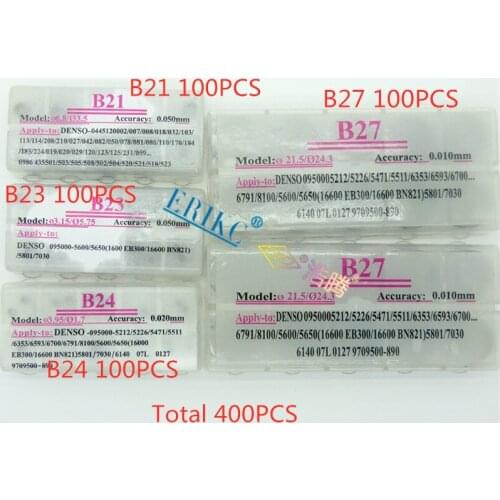 ERIKC CommonRail Injection Adjusting Shim Kits B21 B23 B24 B27 Diesel Fuel Injector Repair Gasket Set for Bosch 400 pieces
