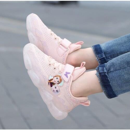 Disney Princess Elsa sneakers for baby and child, cute cartoon running shoes for girl and boy, new collection for fall