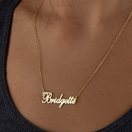 Lateefah Personality Name Crown Necklace Handmade Custom Cursive Font Nameplate Pendant Chain Jewelry Birthday Gift Jewelry