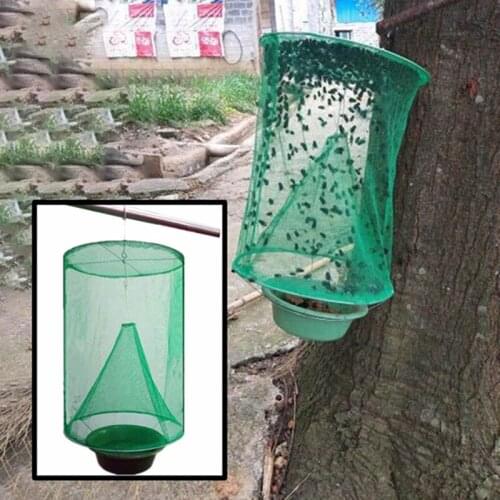 Reusable Hanging Fly kill Pest Control Trap Tools Fly Catcher Killer Zapper Cage Bait Net Trap Garden Supplies Killer-flies