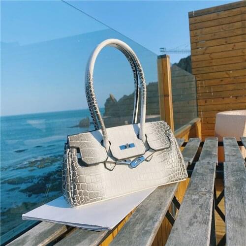 Crocodile Pattern Chain Fashion Luxury Leather Shoulder Bag 2021 New Design Women High Quality Famous Brands Messenger Bag