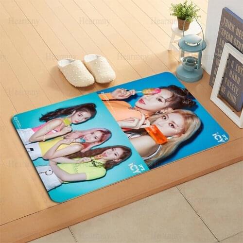 New Arrival ITZY KPOP Girl Doormat Home Mat Machine Made Anti Slip Carpet Living Room/Hallway Bath Mat Christmas Gift 0409