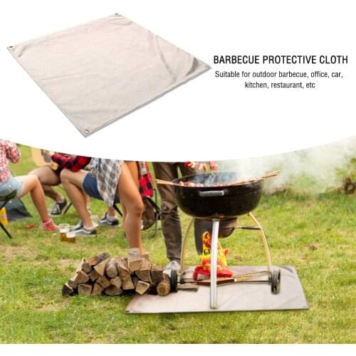 Barbecue Fire Blanket Glass Fiber Insulation Mat for Outdoor Camping Picnic Fire Protective Cloth Flame Retardant Grill Mats